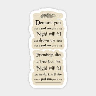 Demons run (black) Sticker